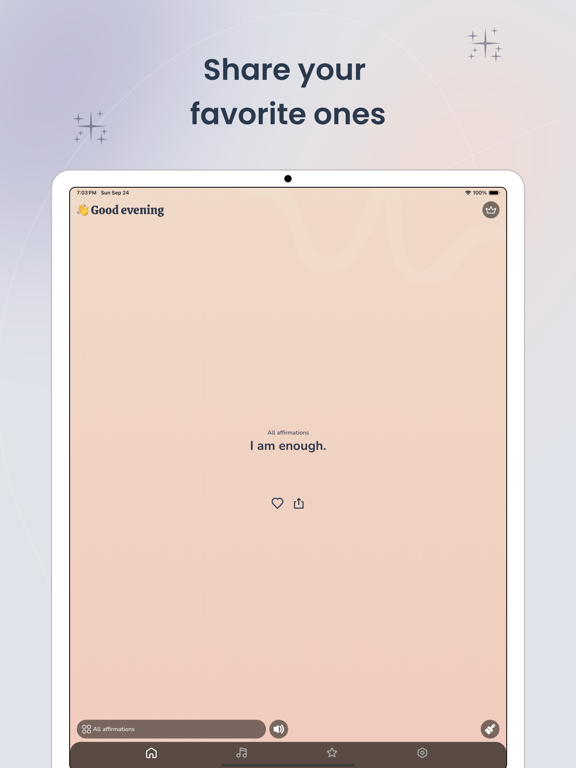 Daily Affirmations Harmony iPad screenshot 2 - Lifestyle app