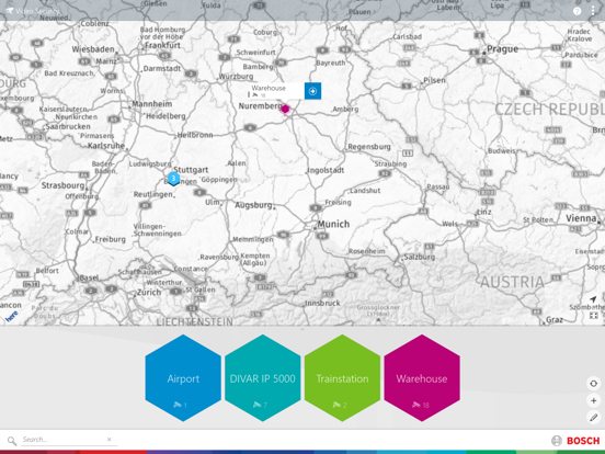 Bosch Video Security iPad screenshot