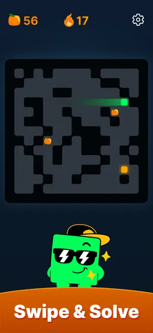 Rush Orange: Sliding Maze screenshot 1
