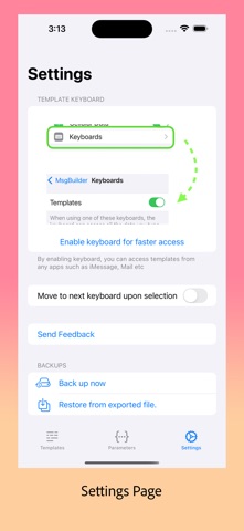 Templates - Custom Keyboard screenshot