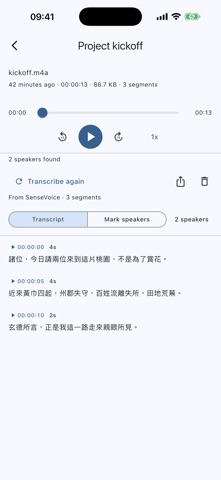 Ciji Transcribe: Voice to Text iPhone screenshot