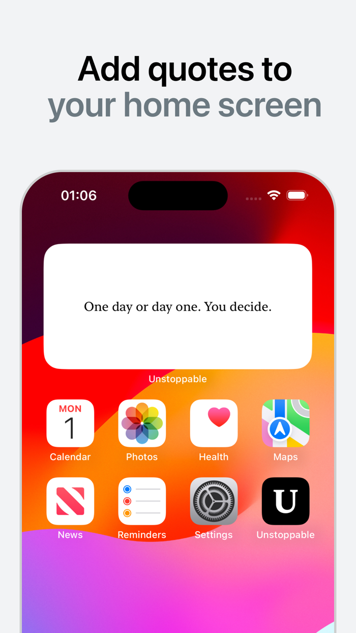 Unstoppable Quotes Widget