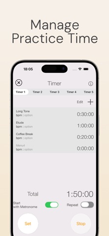 Smart Metronome & Tuner iPhone screenshot