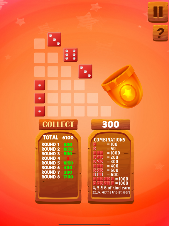 Six Dice Game iPad screenshot 2 - Games app