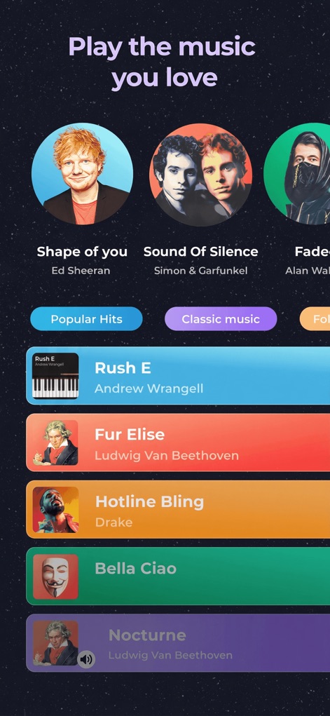 Piano - Keyboard Lesson & Game - Diverse Song Catalog