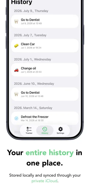 Since - When did I last ...? screenshot 3