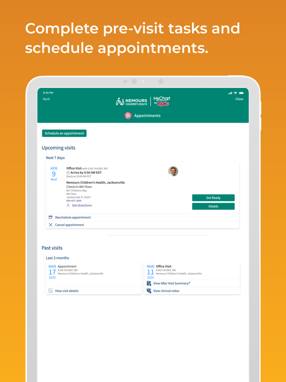Screenshot #5 pour Nemours Children’s MyChart