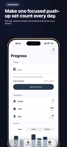 PushupKing: Push-Up Counter Screenshot 2 of 5