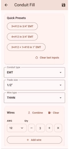 FieldCalc - Voltage Drop Lite screenshot