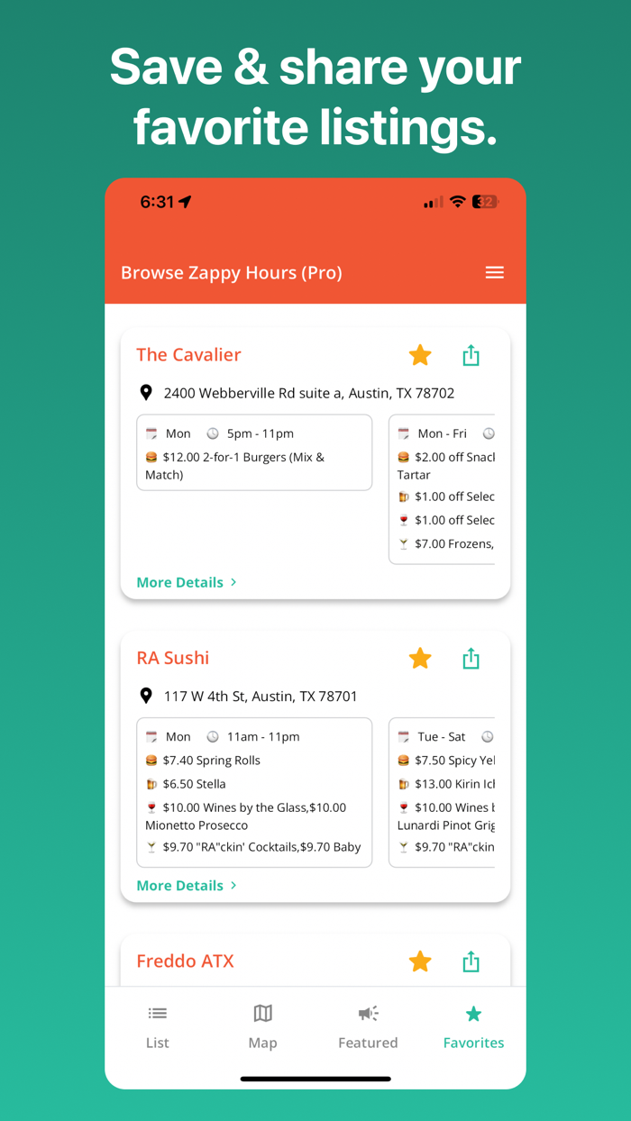 Zappy Happy Hour Finder