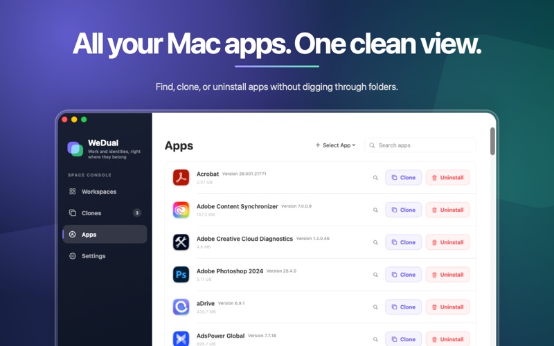 WeDual: Clone Apps iPhone screenshot