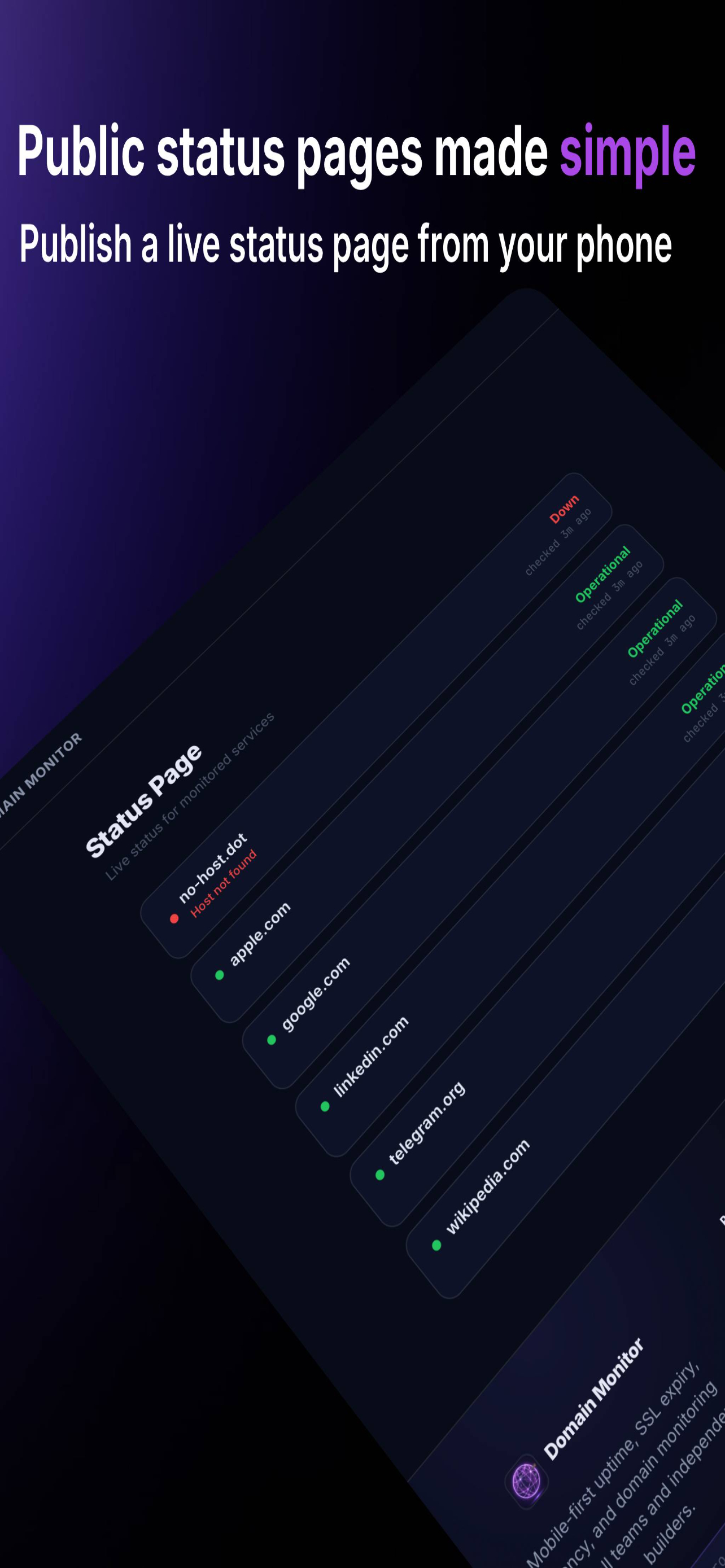 Domain Monitor: SSL & Uptime screenshot 4