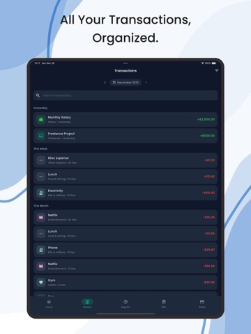 Fintrack - AI Expense Tracker iPad screenshot