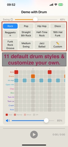 DemoWithDrums screenshot
