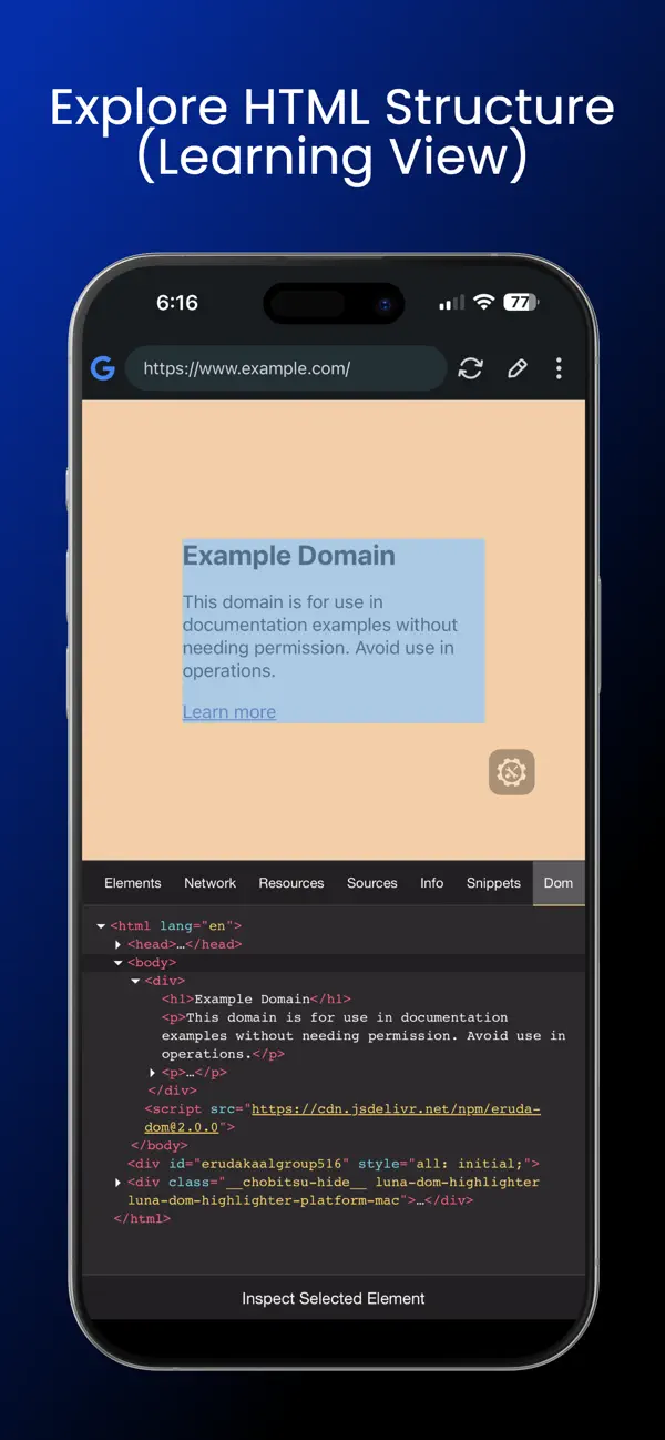 #5. Eruda Browser Console (iOS) De: Areeb Sayyed