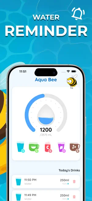 Water Tracker: AquaBee screenshot 2