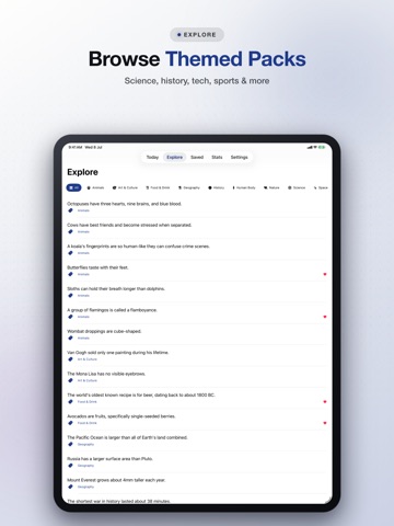 FactStack - Daily Facts iPad screenshot