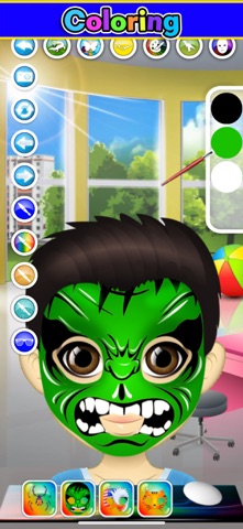 Kids Face Paint: Coloring Game iPhone screenshot