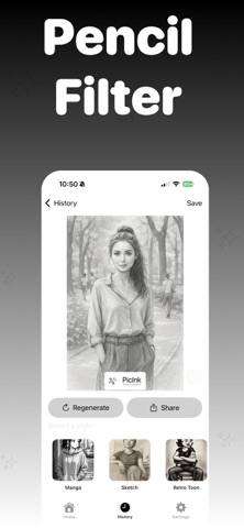 Photo to Sketch: PicInk iPhone screenshot