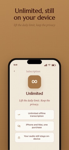 TransApp · Transcriber iPhone screenshot