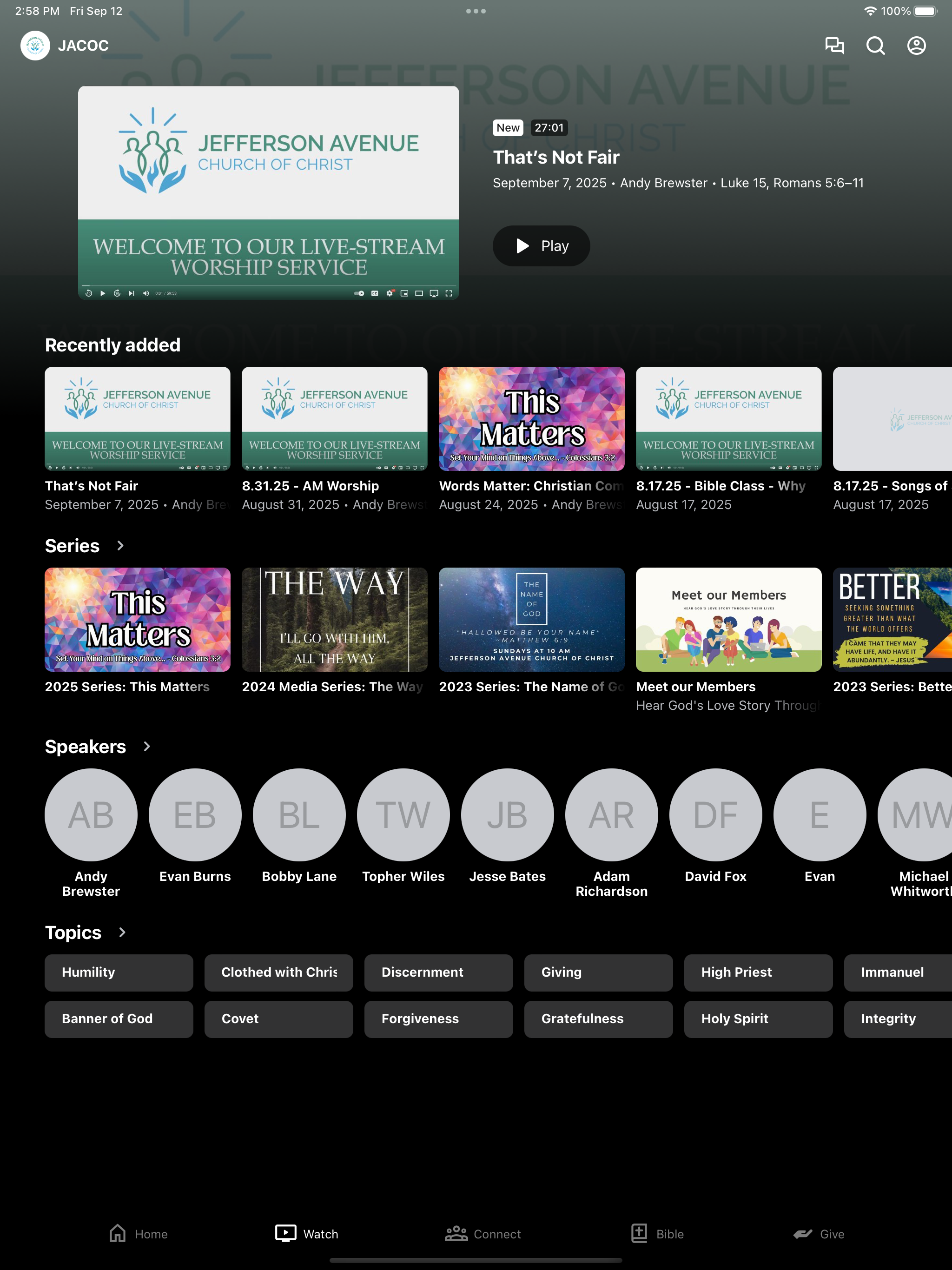 Jefferson Ave Church of Christ screenshot 5