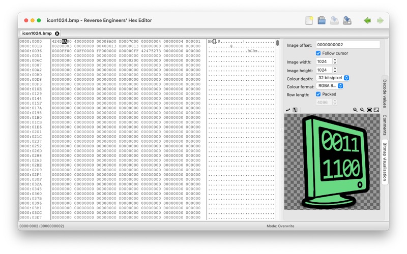 REHex app screenshot