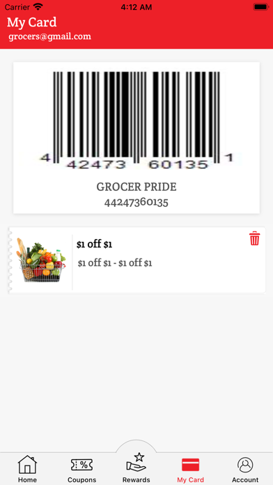 Grocer’s Pride Rewards Screenshot
