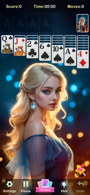 Solitaire Girls: Card Games screenshot 1