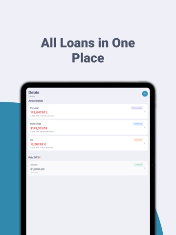 TinyDebt: Debt Payoff Planner iPad screenshot