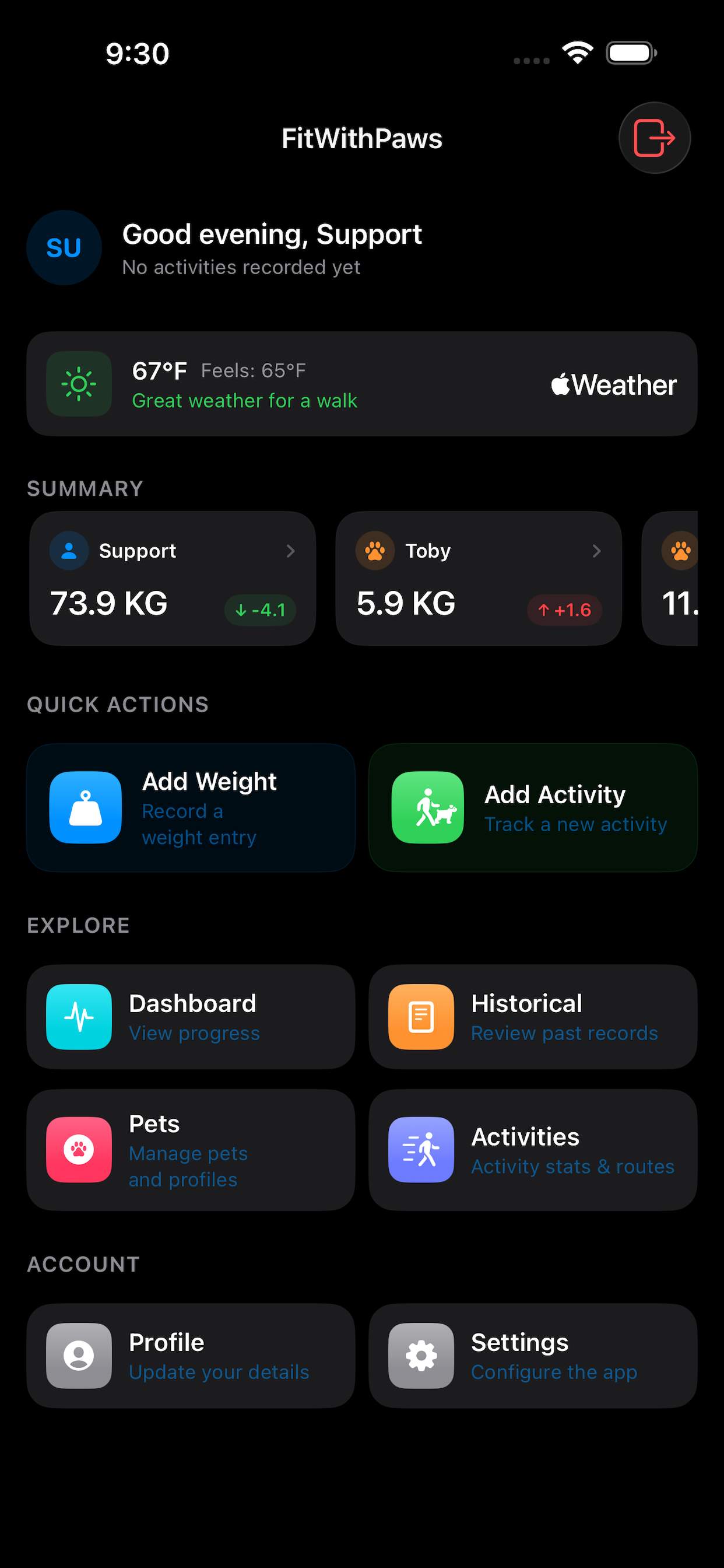 FitWithPaws screenshot 2