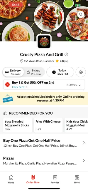 Crusty Pizza And Grill screenshot 2