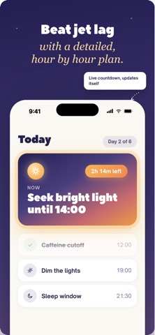 Arrivo - Beat Jet Lag App iPhone screenshot