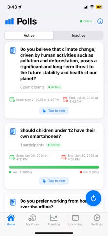 Mango Poll: Survey & Vote App iPhone screenshot