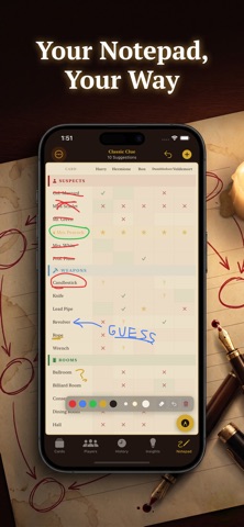 Clue Solver: Detective Notepad screenshot