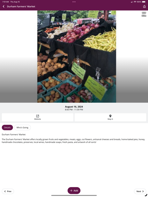 Discover Durham, NC iPad screenshot 8 - Travel app