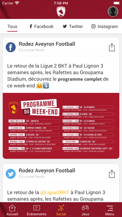 Screenshot #3 pour Rodez Aveyron Football