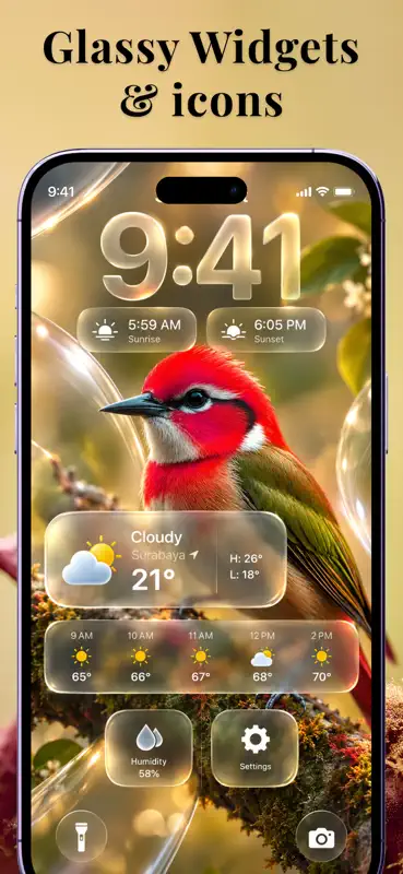 Lock Screen 27: Widgets & Icon screenshot 4 of 8