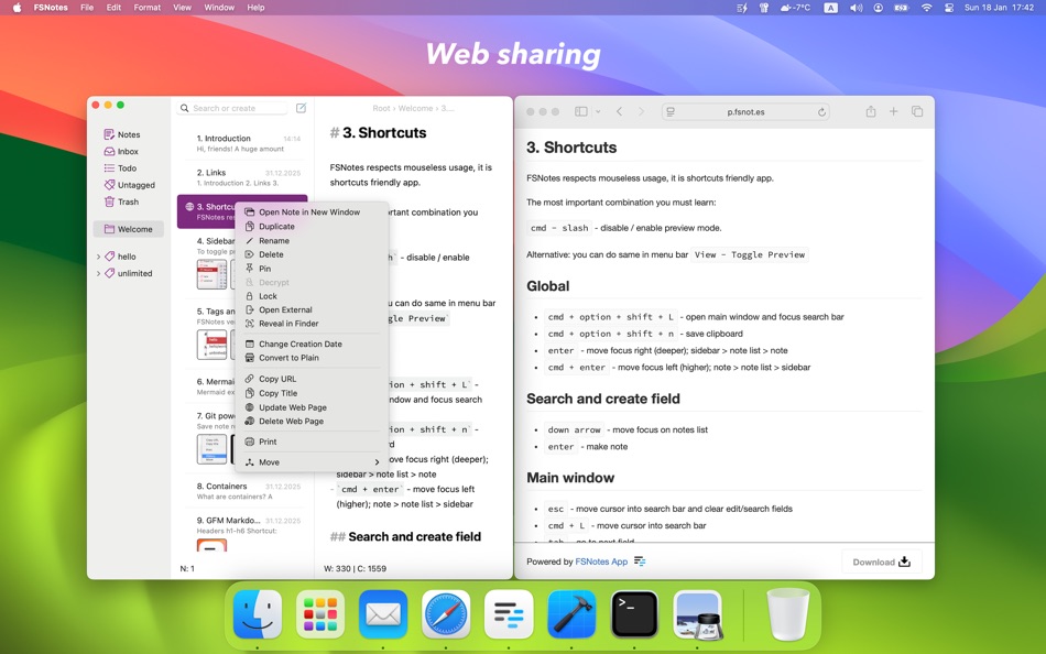 #4. FSNotes (macOS) 由: Oleksandr Hlushchenko
