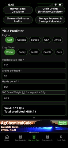 Ag Calculator screenshot