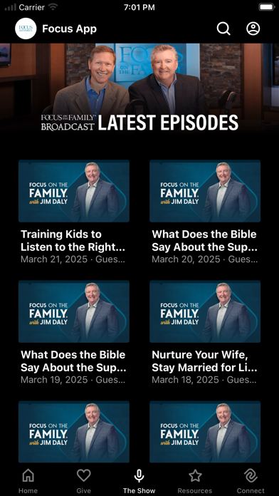 Focus on the Family App Screenshot