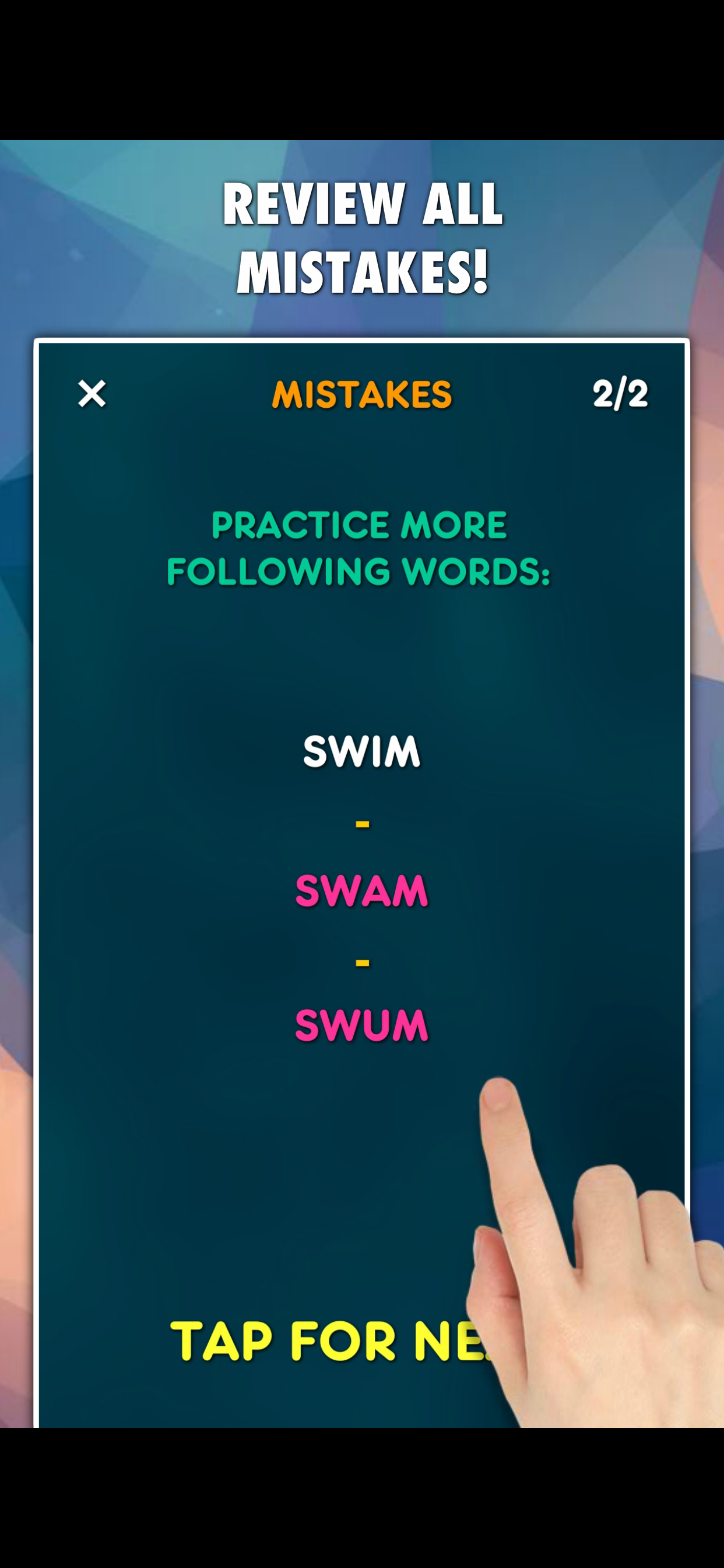 Irregular Verbs Test screenshot 4