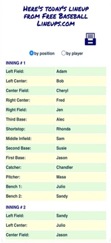 Baseball Fielding Rotation App Screenshot 3 of 10