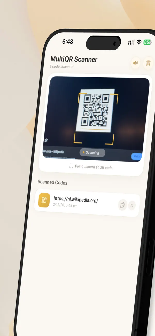 Screenshot #2 pour MultiQR Scanner