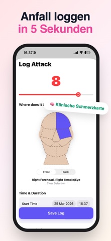 Migräne Tracker: Relief AI iPhone screenshot 2