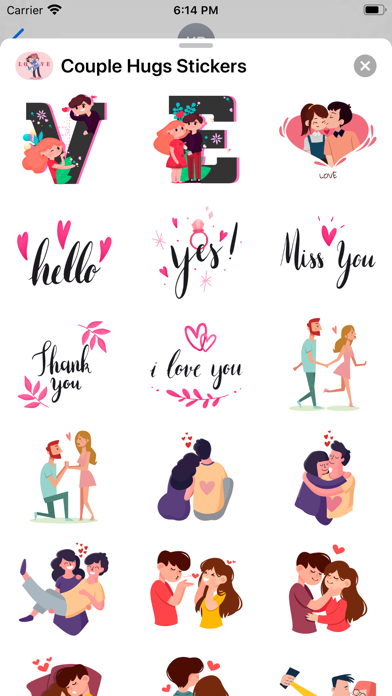 Screenshot #3 pour Couple Hugs Stickers