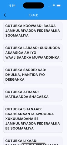 Dastuurka Soomaaliya iPhone screenshot