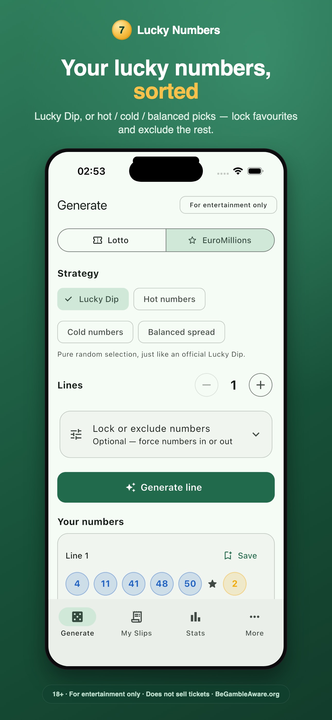 Screenshot 1 of Lucky Winning Numbers