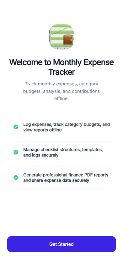 Monthly Expense Tracker screenshot 1