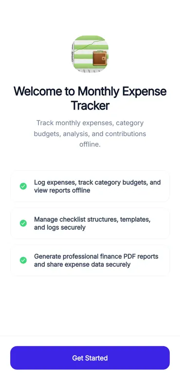Monthly Expense Tracker screenshot 1 of 10