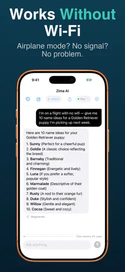 Screenshot von Zima: Offline AI auf dem iPhone 2
